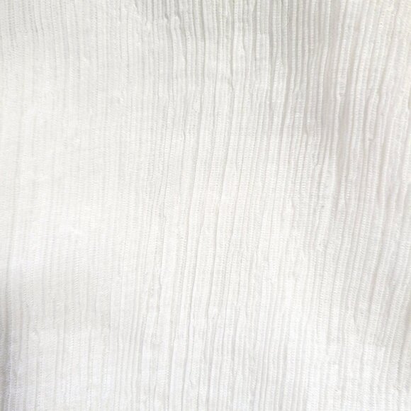 Club Monaco White Crinkle Button Down Long Sleeve‎ Collard Shirt Size M - Picture 7 of 8